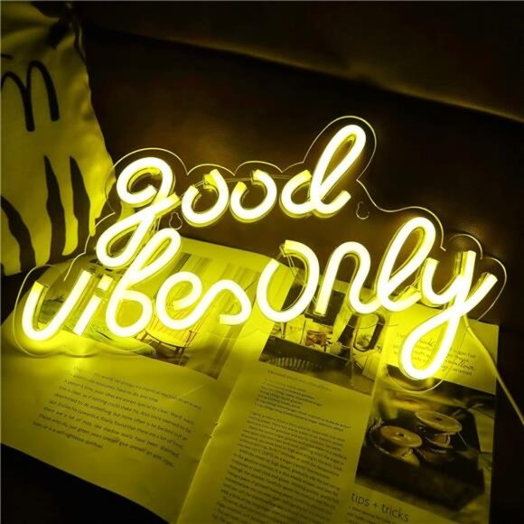 Good Vibes Only Neon Signs for Wall Decor Neon Lights Led Signs Suitable - Picture 2 of 7